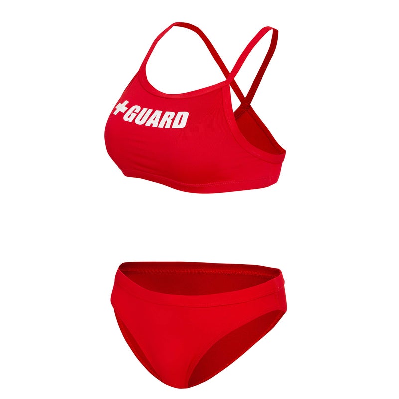 BLARIX Womens Guard Swimsuit 2 Piece (Red, Large) - Image 1